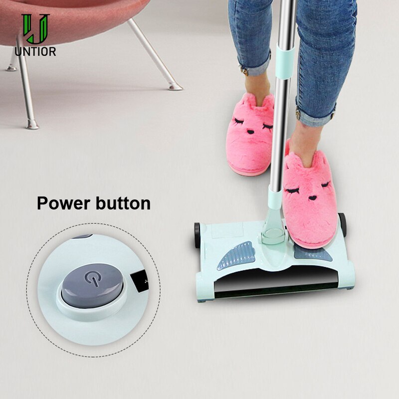 UNTIOR Electric Floor Sweeper Cleaner Vacuum Rechargeable Wireless Hand Push Vacuum Cleaner Household Electric Mop Broom Robot