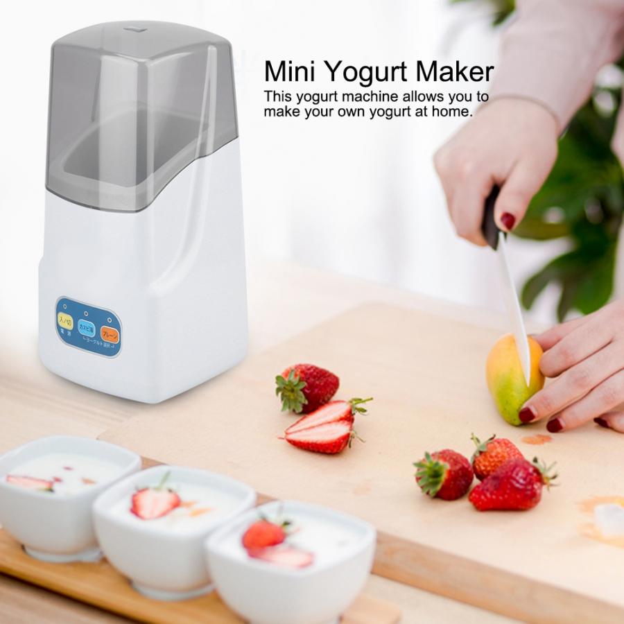 Multifunktionell elektrisk automatisk yoghurtmaskin miniyoghurt gör-det-själv-verktyg plastbehållare köksapparat  eu 220v