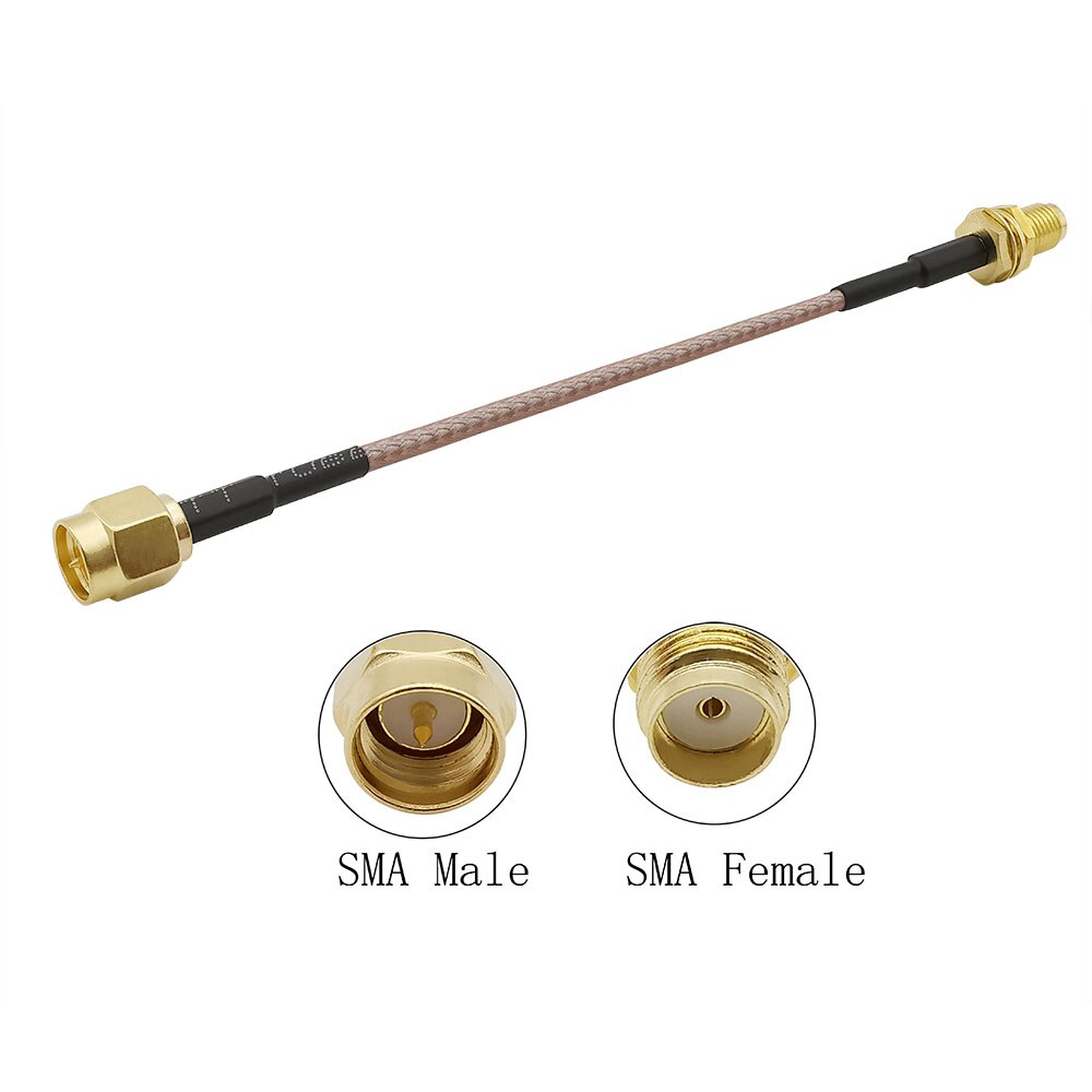 Sma hann til sma hunn  rg316 kabel sma hann til sma hann hunnmutter skottforlengelse lokke til genser grisehale sma kontakt: B / 10cm