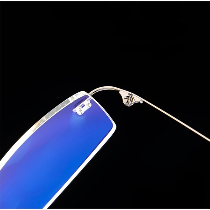 Titanium Alloy Rimless Anti Blue light Glasses Frame Male Female Goggles Ultra-light Radiation-resistant Computer Gaming Eyewear