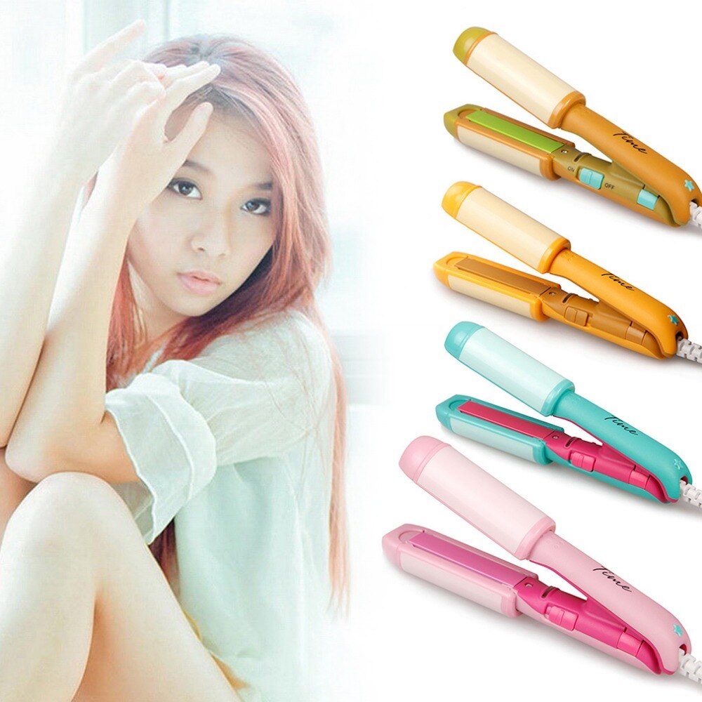 1 Set Mini Korea Cute Fruit Electric Hair Straightener and Curling Irons Portable Hair Curling Iron Small Size Hair Str