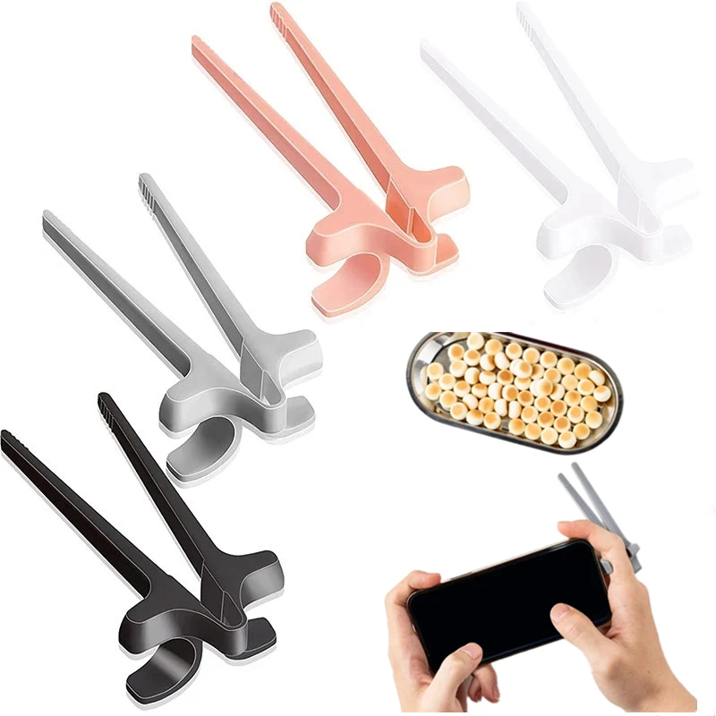 4 stuks Vinger Eetstokjes Snack voor Gamers Fun Eetstokjes Gamer Eetstokjes Snack Clips Gamepad Accessoires Mobiel