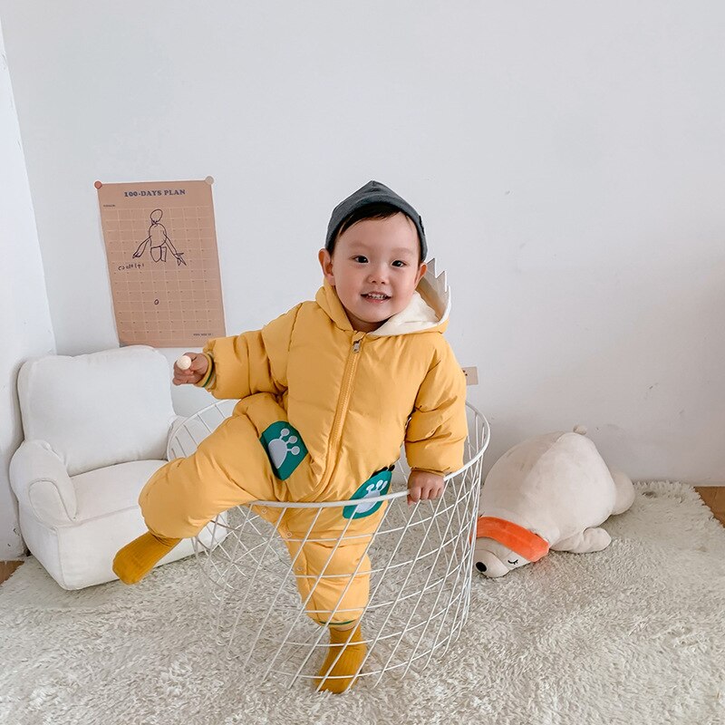 Pasgeboren Baby Kleding Winter Snowsuit Plus Fluwelen Kleding Dikke Baby Jongens Jumpsuit Romper Meisjes Overalls Peuter Jas 0-2Y