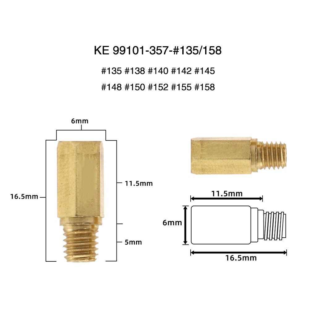 ZS Racing-carburador principal M5 para Keihin OKO/KOSO/PWK/BD/CRS/ FCR/FCR-MAX/PD/PE/ PJ/PWM, 10 Uds.: A-04