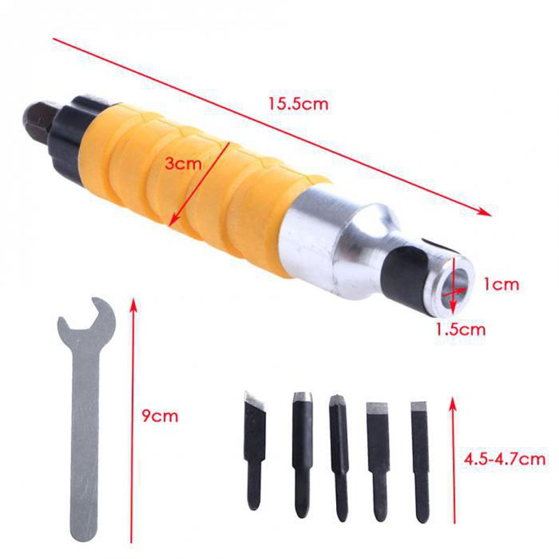 Hand Tools Wood Chisel Carving Tool Set Furniture Wood Carving Tool Electric Chisel+5 Carving Tips Wrench Flexible Flex Shaft