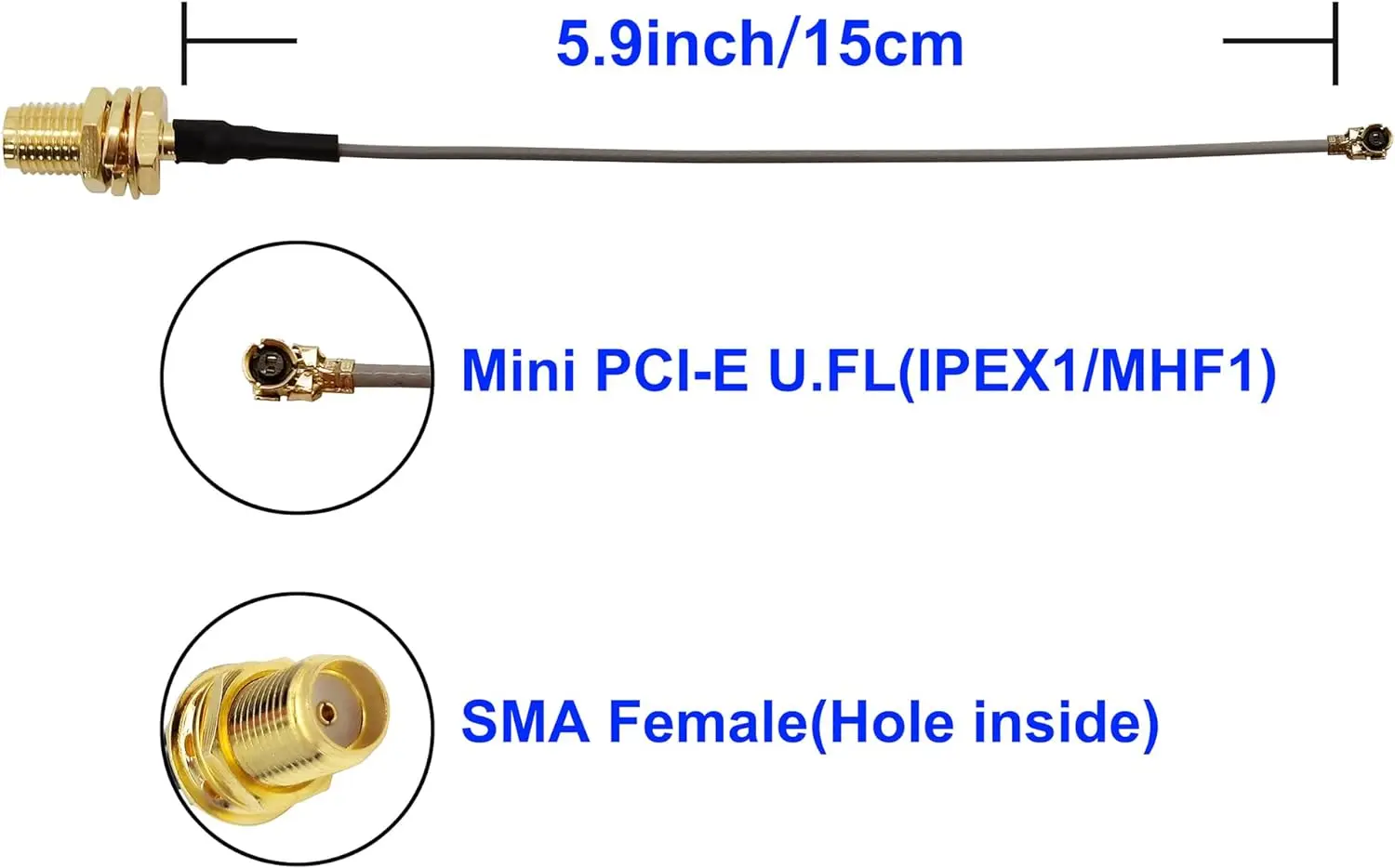 Kommunikationsantenne 868/915MHz LoRa drinnen Omni 5dBi gewinnen SMA männlich + 15cm Verlängerungskabel