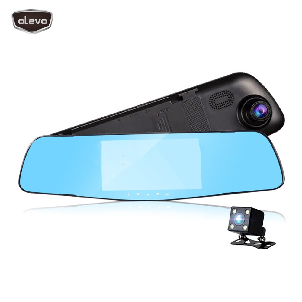 Auto Dvr Dvr Spiegel DVR Full HD 1080P Auto Camera Dual Lens Video Recorder Nachtzicht G-sensor griffier Registrator Dash Cam