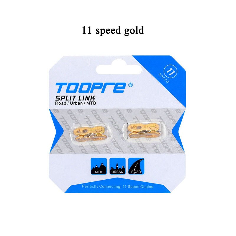 TOOPRE MTB Road Bike Chain Missing Link 6-7-8S/9/10/11/12 Speed Urban Bicycle Chain Connector Carbon Steel Cycling Accessories: 11s gold