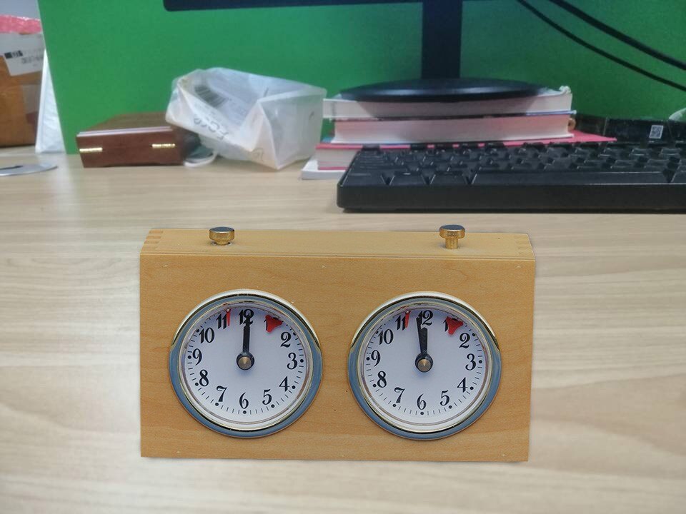 Alarm Clock Retro Mechanical Chess Game Clock Retro Wooden Shell Mechanical Chess Clock часы настольные