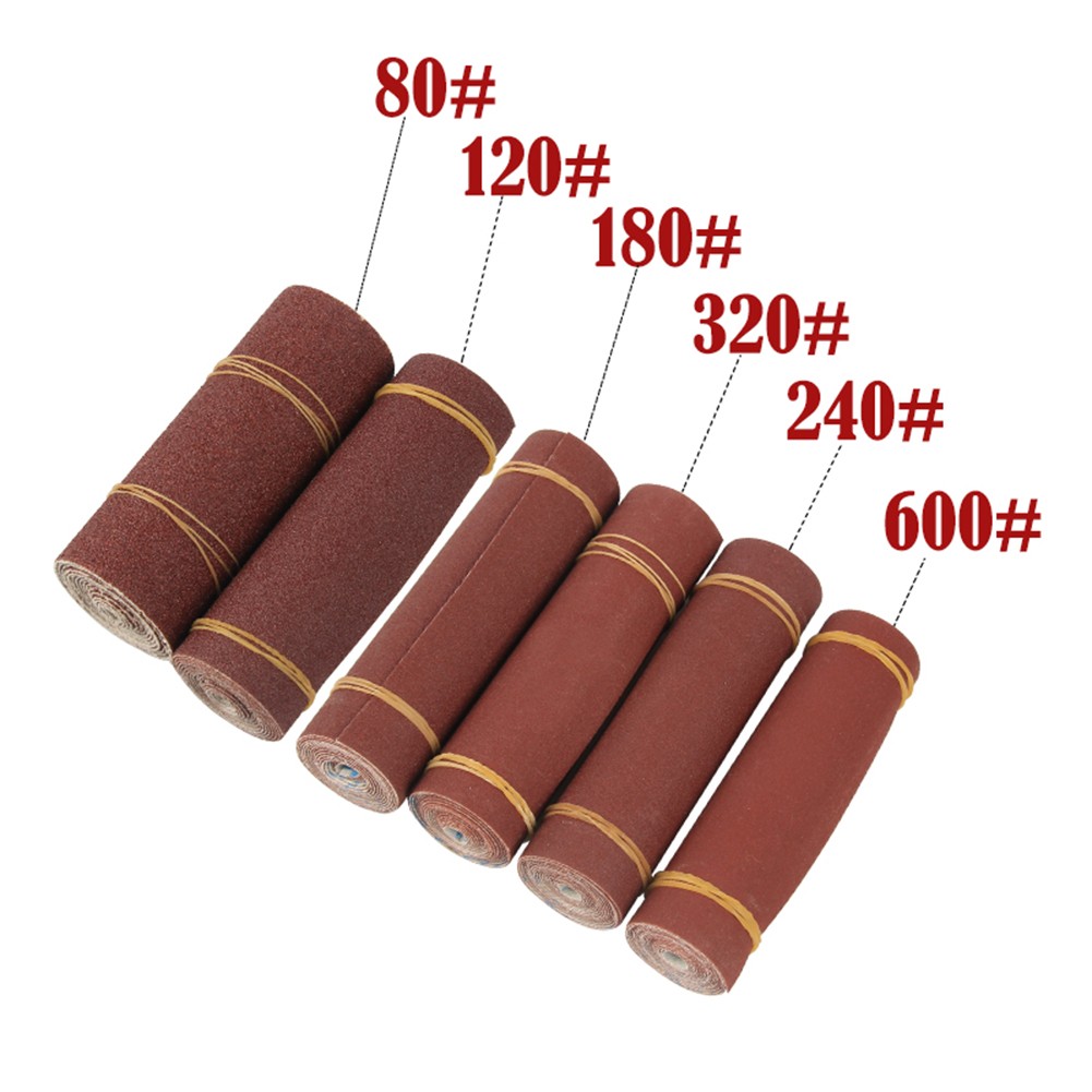 Rouleau de tissu émeri grain 1M 80 600, papier de verre de polissage pour outil de meulage, travail des métaux Dremel, meubles abrasifs pour le travail du bois, 1 rouleau