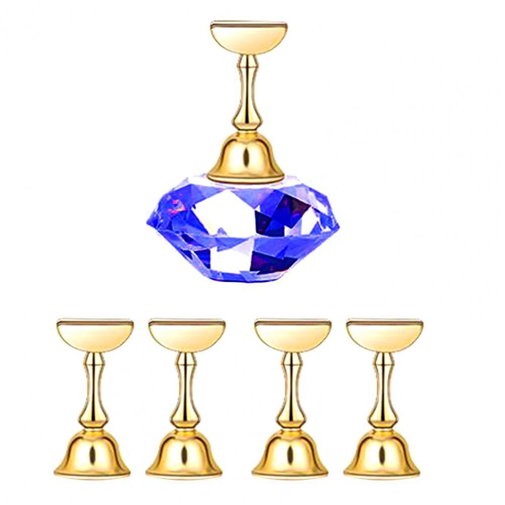 Tips Practice Stand Versatile Manicure Display Practice Stand Mini Nail Holder: Blauw