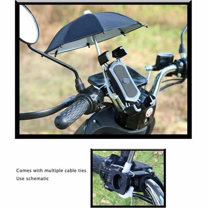 1Pc Mobiele Telefoon Houder Motorfiets Fiets Paraplu Draagbare Waterdichte Mini Parasol Waterdicht Anti-Permeabiliteit Speelgoed Paraplu