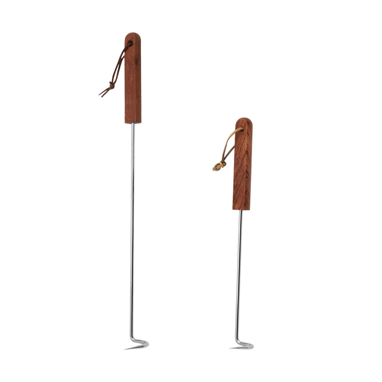 BBQ Meat Turner Hook Food Flipper Portable Meat Hook Barbecue Turner Hook for BBQ Grill Sausages Flipping Grilling Turning