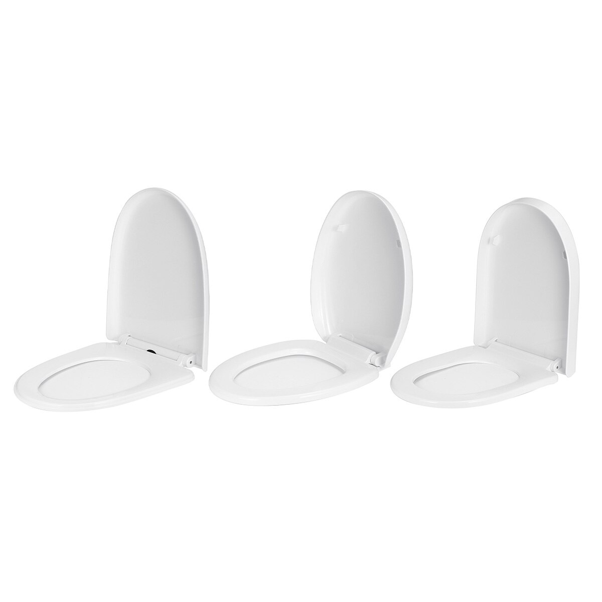 Dikker Vervanging Toilet Deksel Universele Toilet Seat Deksel Cover Set Slow-Close Wit Huishoudelijke 3 Soorten Antibacteriële Vierkante Ronde