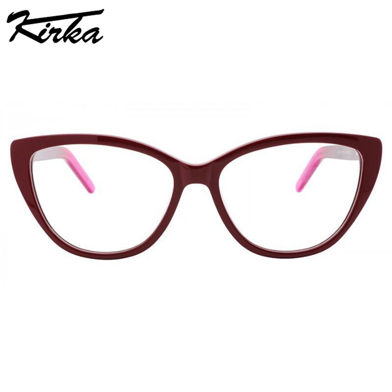 Kirka Lenzen Bijziendheid Bril Acetaat Cat Eye Bril 4 Kleuren Leesbril Brillen Frame Bril