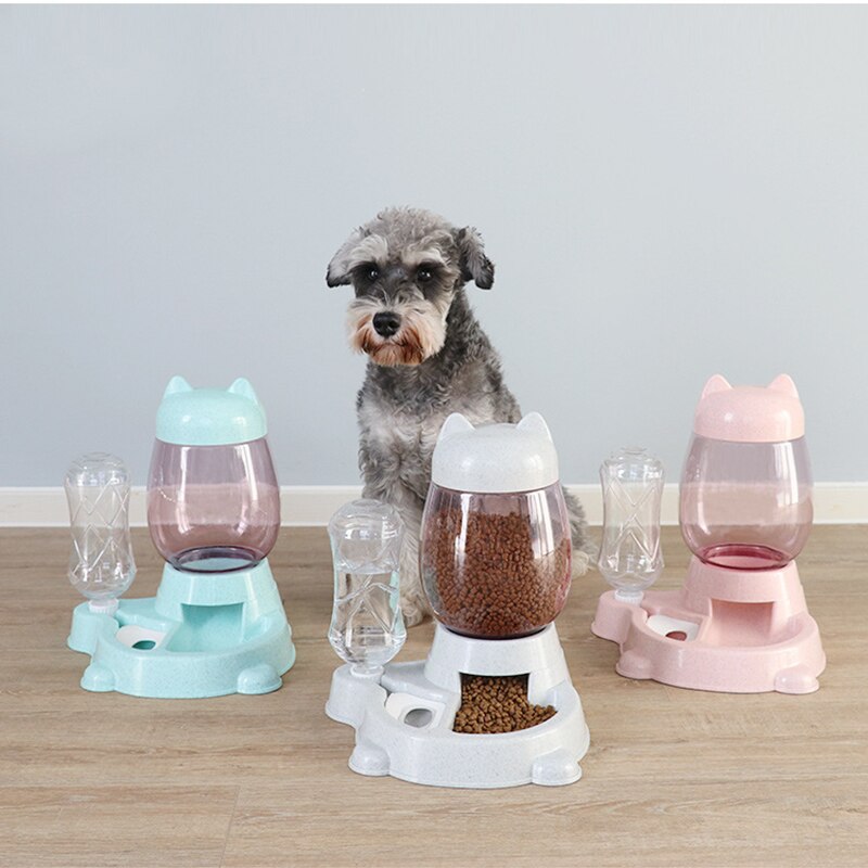 Pet Hond Kat Kom Fontein Automatische Voedsel Water Container Feeder Dispenser Voor Katten Honden Drinken Meerdere Kleuren Huisdier Producten