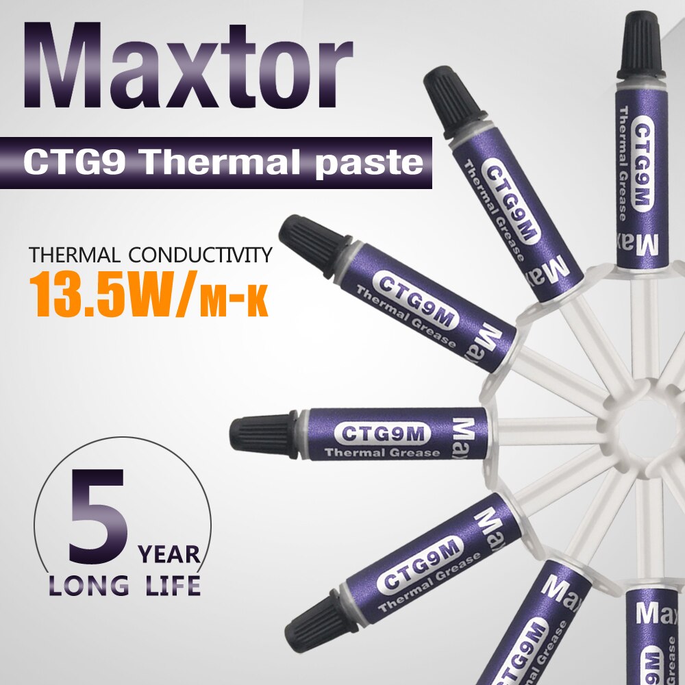 Maxtor-disipador térmico de pasta térmica CTG9 13,5 w/m-k, compuesto de alto rendimiento, grasa conductora, para CPU, GPU, Chipset, refrigeración de notebook