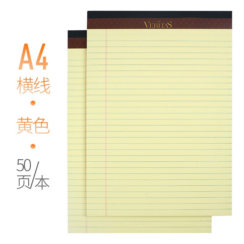Book Kaisa Vitas writepads American Laptop A4 Writing Pads Tearable Grid Noteboy Notebook Vertical: A4 Yellow Horizontal Line 2 Books