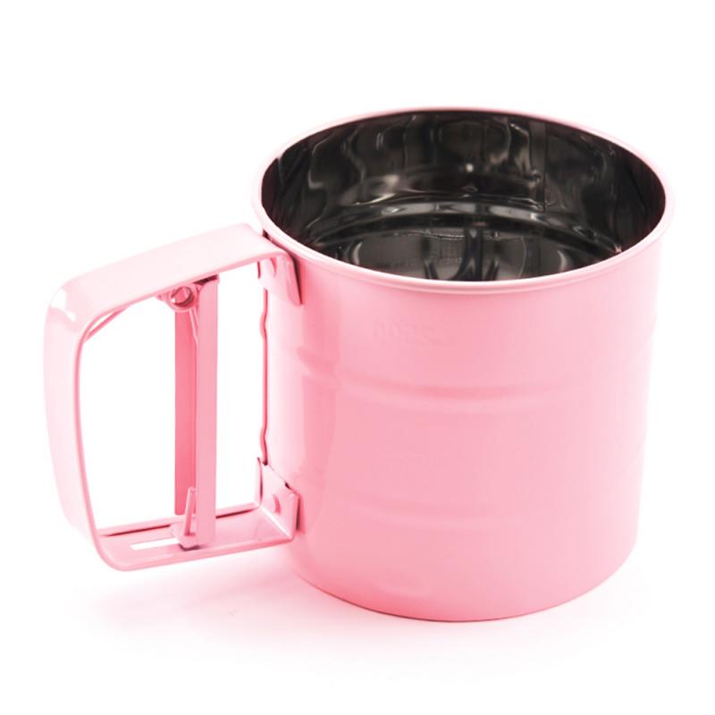 Tamis portatif multifonctionnel de farine de maille d'acier inoxydable facile à nettoyer accessoires durables de cuisine d'outils de pain de cuisson