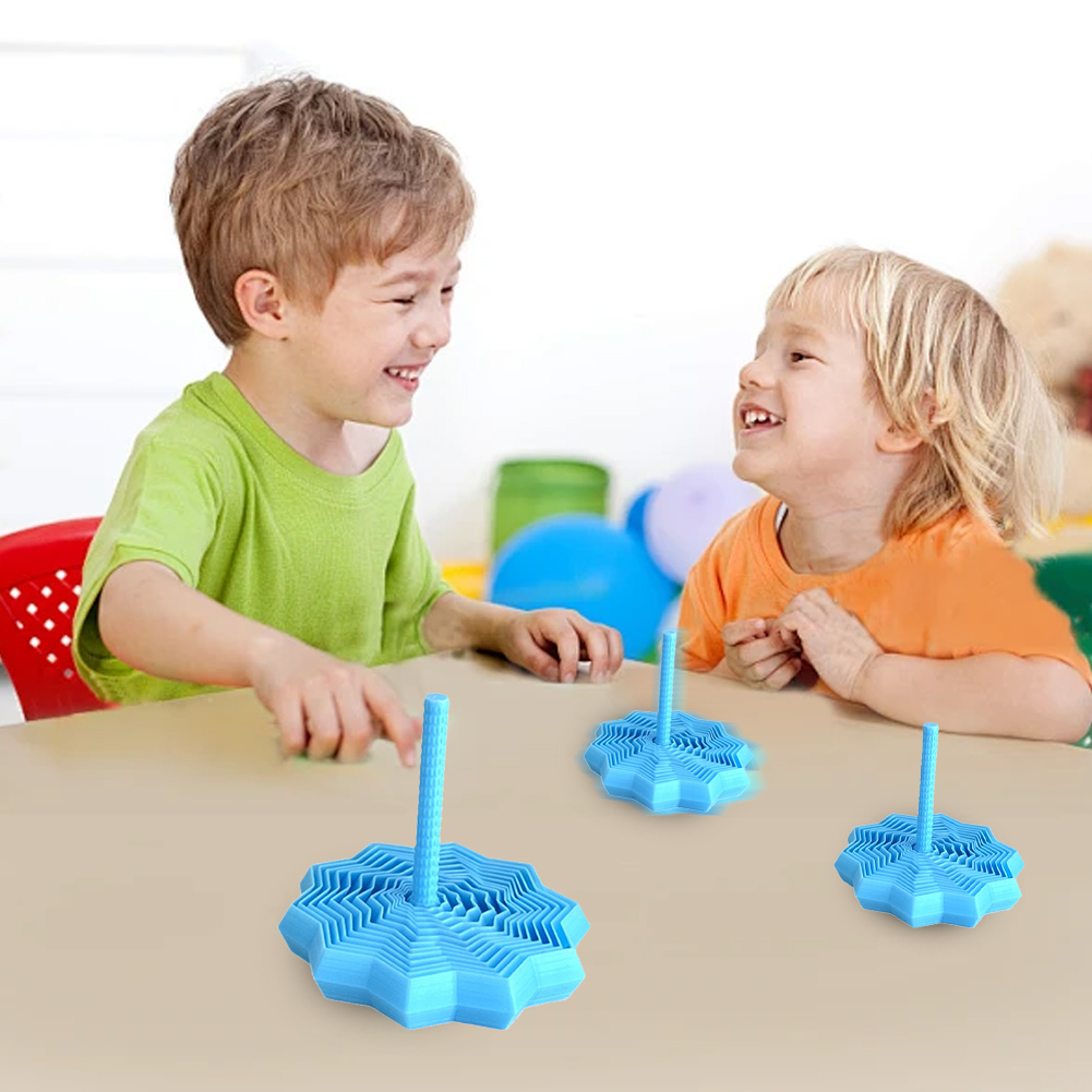 Expanded Sensory Fidget Star 3D Printed with Handles Fractal Fidget Hexagon Whirling Spiral Stress Relief Toy