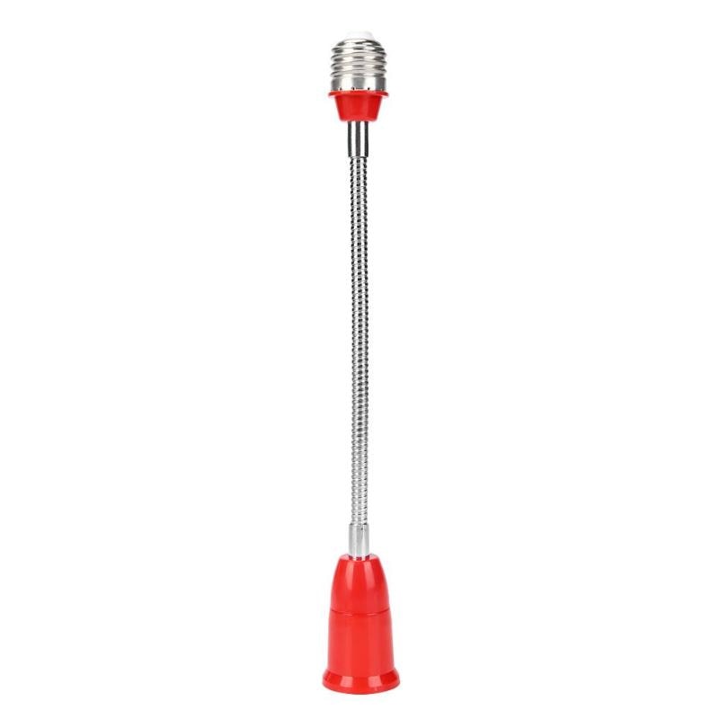 Flexible E27 Light Lamp Bulb Adapter Extend Extension Converter Wall Base Holder Universal Extension Lamp Adapter Socket: Red