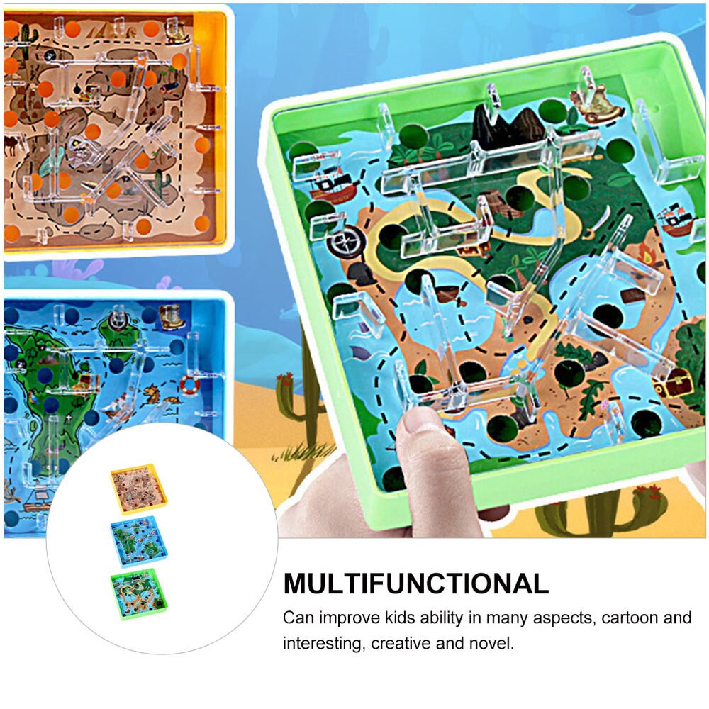 3PCS Kids Educational Looking Treasure Maze Exploration (Random Color)