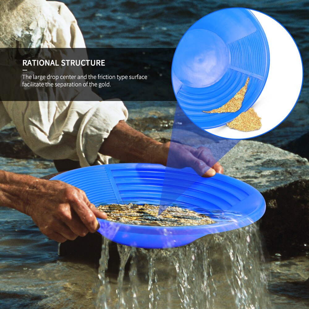 Plastic Gold Pan Gold Basin For Sand Mud Mineral Processing Gold Rush Tools Nugget Mining Prospecting Pan