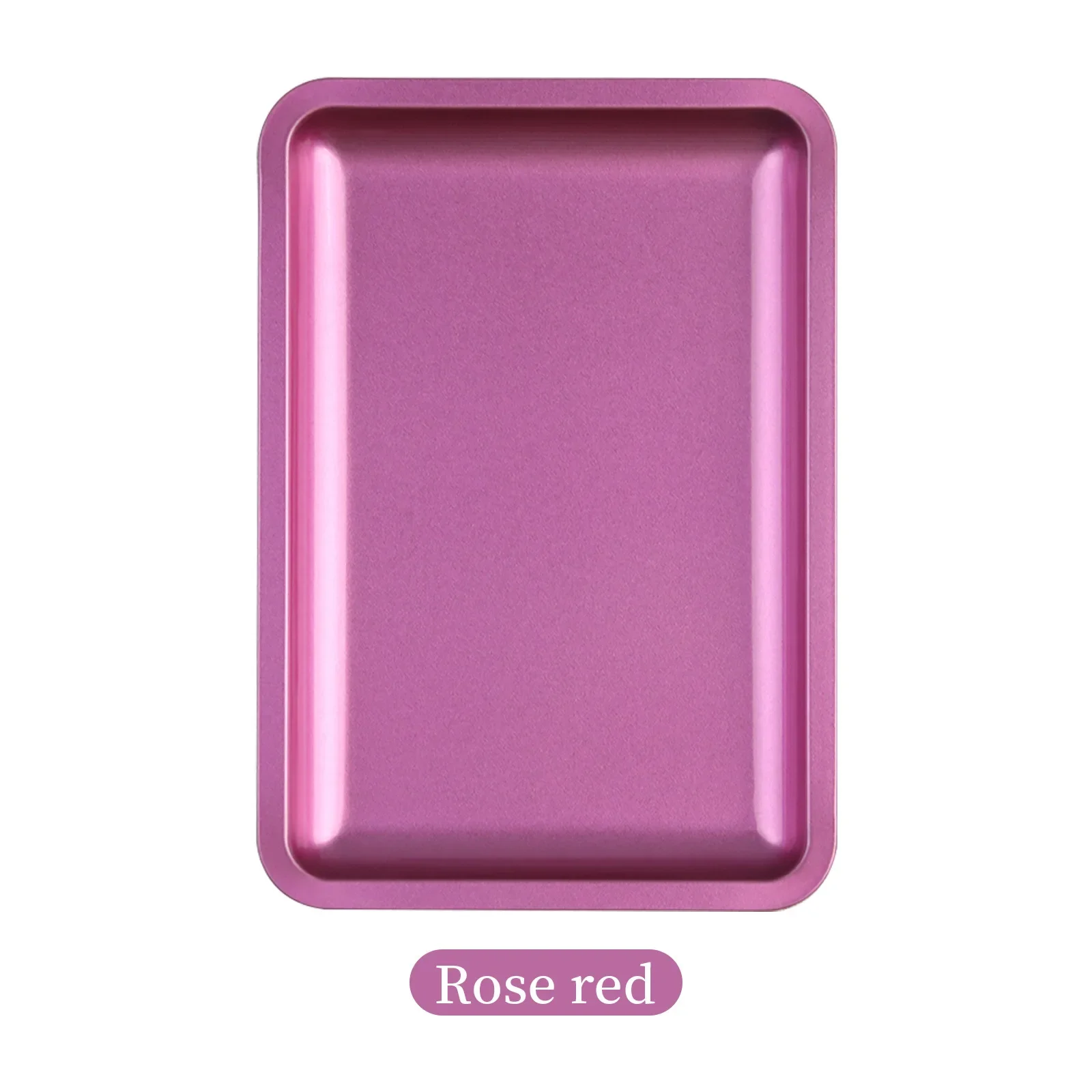 Bandeja de almacenamiento de cosméticos de acero inoxidable, placa para manicura, pinzas, cortaúñas, contenedor de bolígrafos, herramientas cuadradas para uñas postizas: Amarillo claro