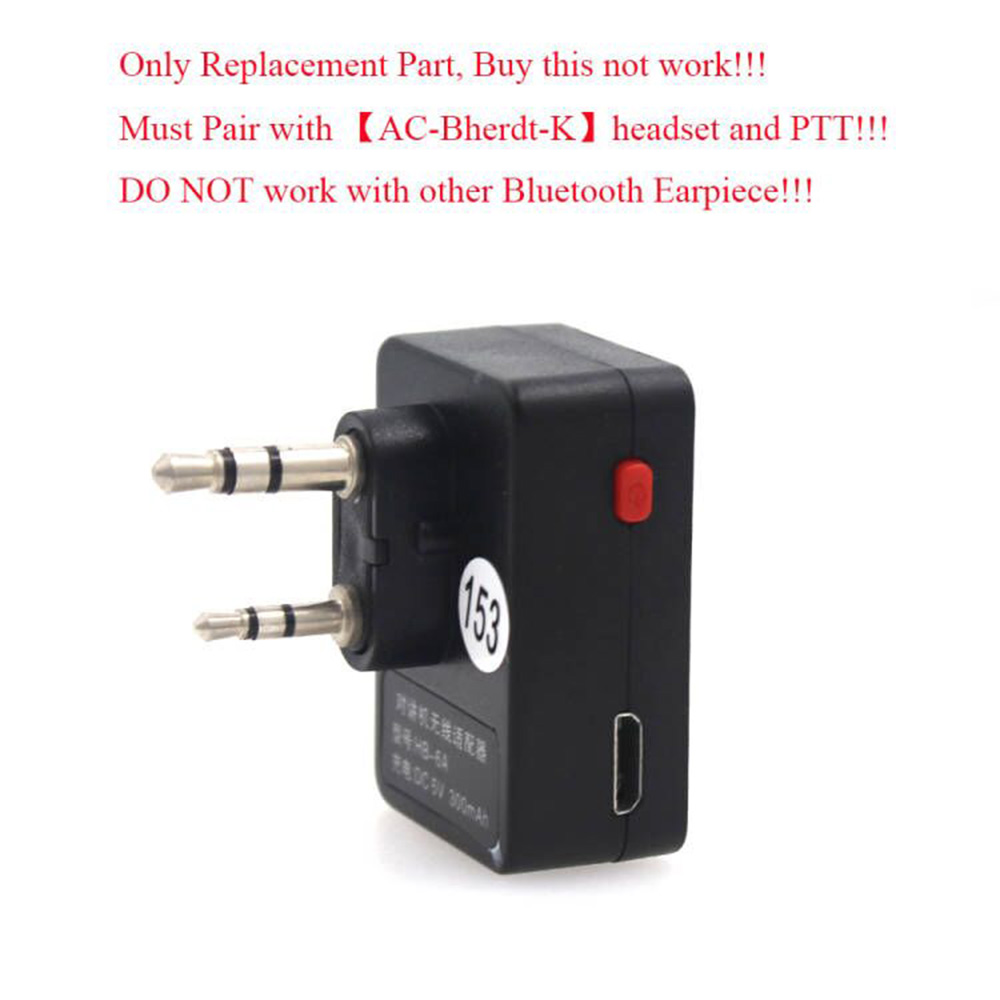 K /M Adapter for ANYSECU AC-BV8 AC-Bherdt Bluetooth PTT Headset