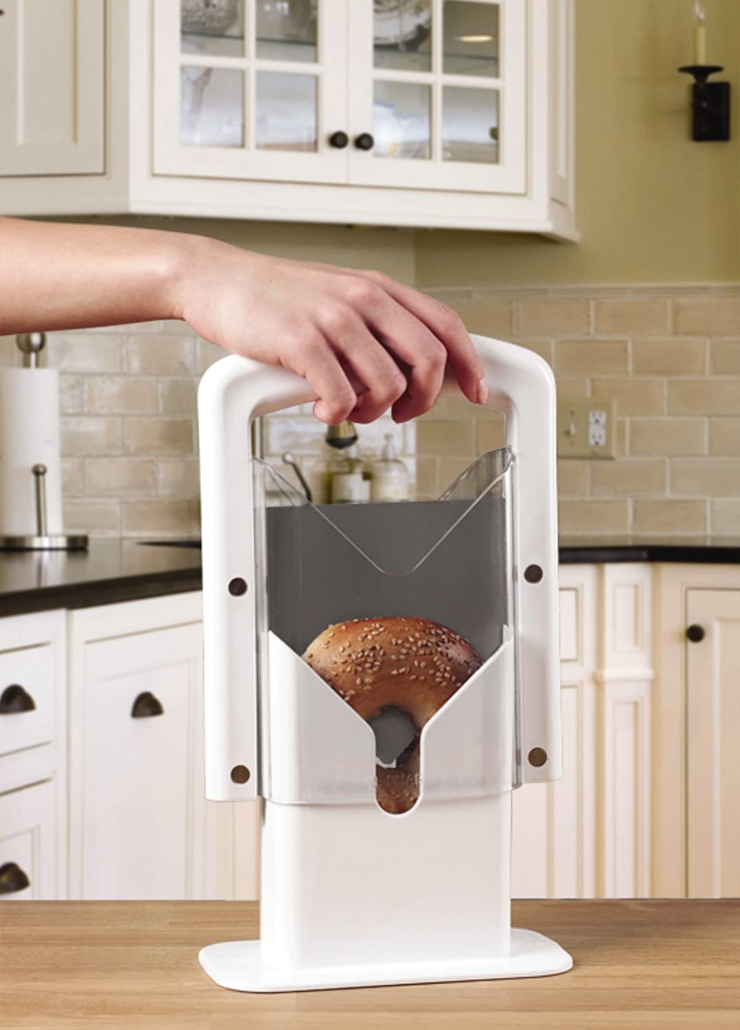 The Original Bagel Guillotine Universal Slicer, 9.25-Inch, Mandoline Slicer Slicer Vegetable Tomato Slicer Kitchen Accessories
