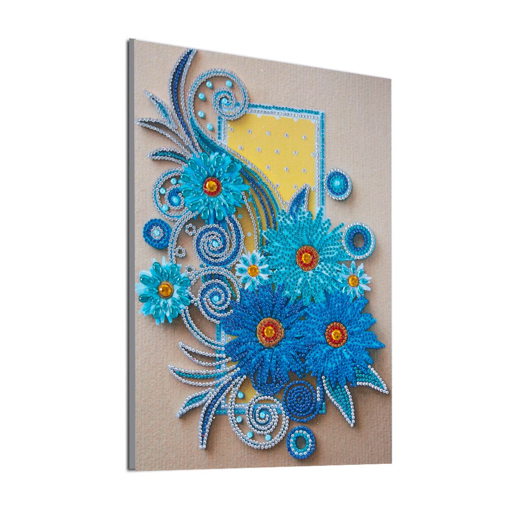 5d diamant maleri blomst serie sæt gør-det-selv papir quilling maleri billede specialformet bor diamant maleri indretning kunst håndværk: 01