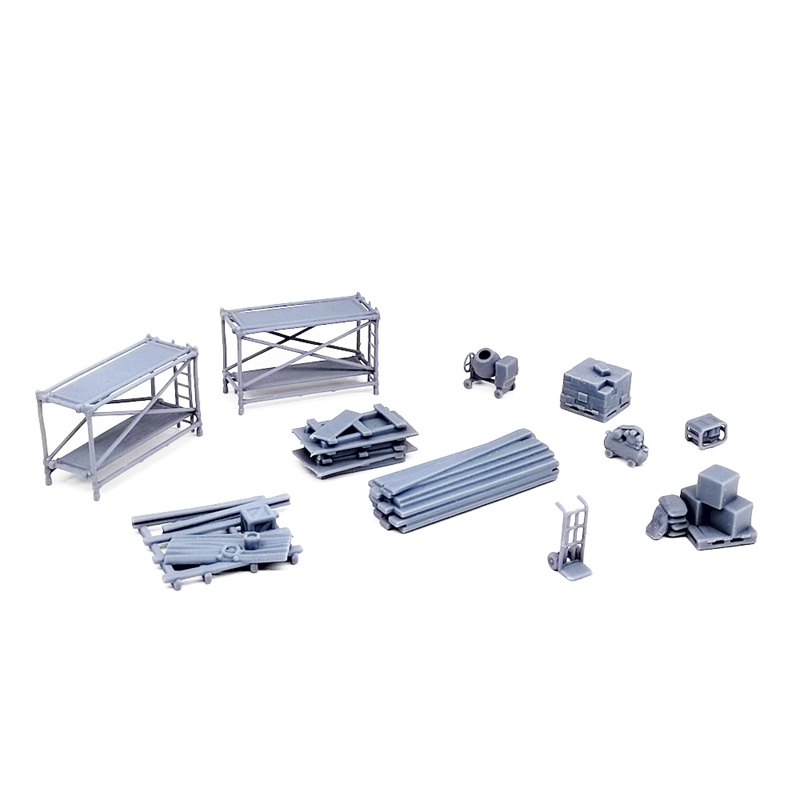 Scene Model Construction Site Accessories Set 1:87 HO Scale