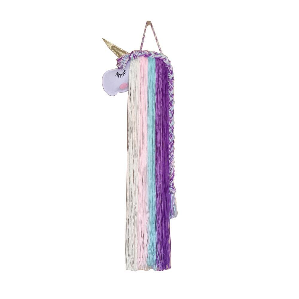 Einhorn Haar BöGen Lagerung Gürtel Ornamente 100% Handgemachte Mädchen Haar Clips Haarspange Haarband Hängen Dekor Organizer: D