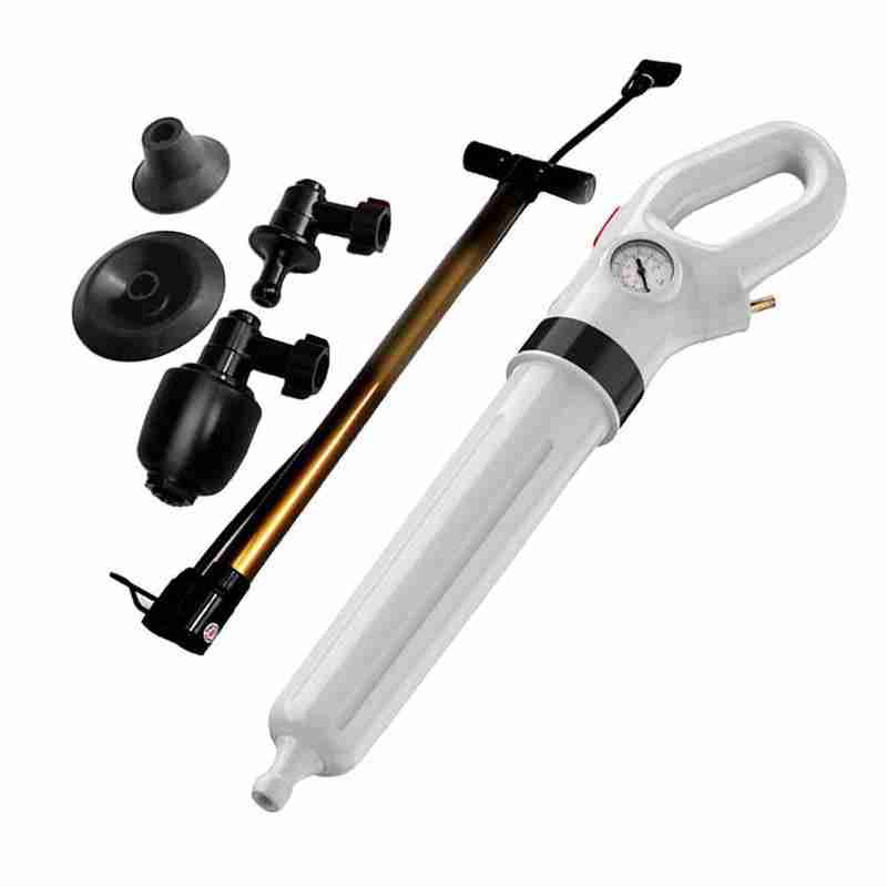 Toilet Plungers Drain Unblocker High Pressure Air Drain Dredge Cleaner Equipment Pneumatic Blaster Pipe Manual Clogged Powe H8O9: Default Title