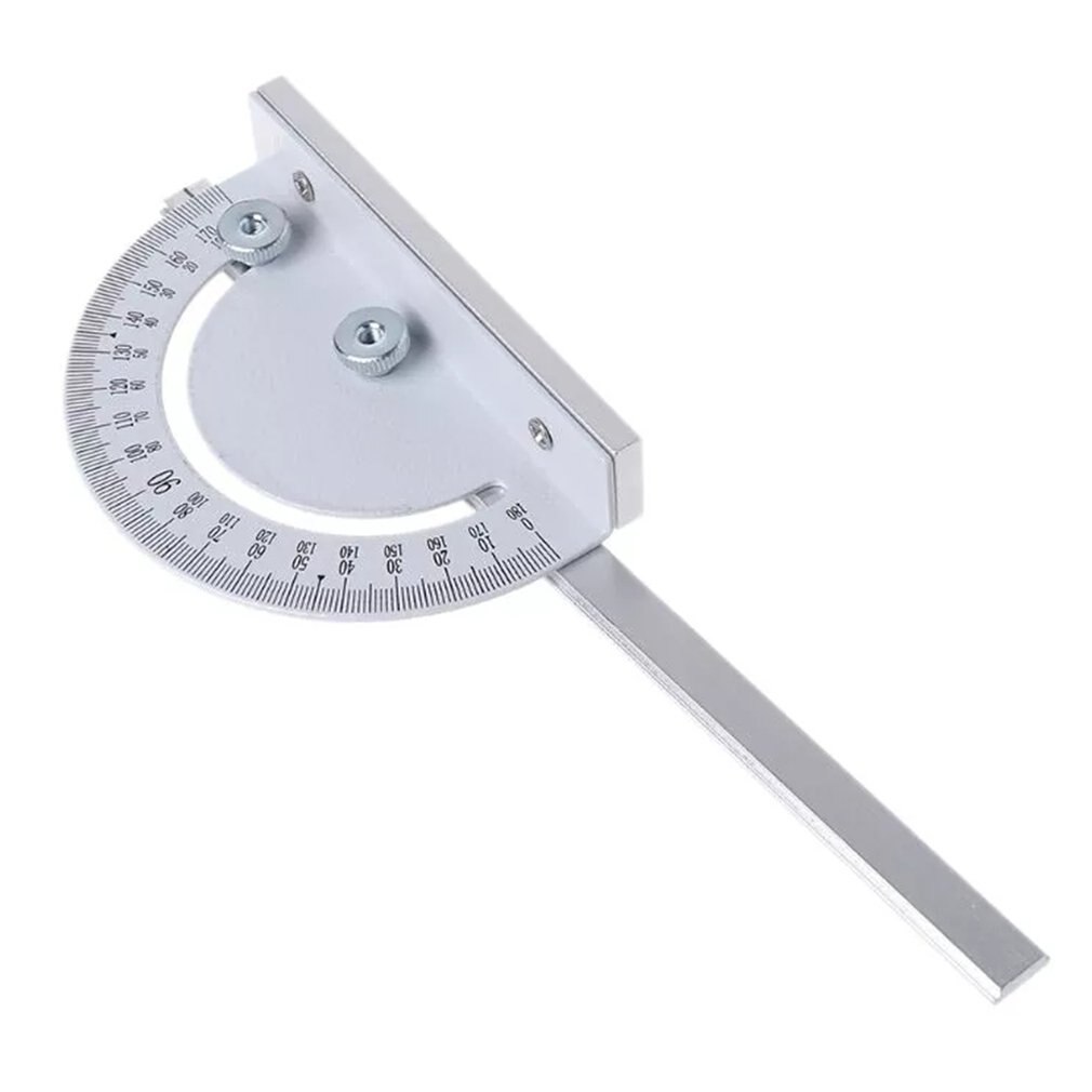 T-Slot Angle Ruler 180 ° Adjustable Protractor Multifunction Stainless Steel Roundhead Angle Ruler Mathematics Measuring Tools