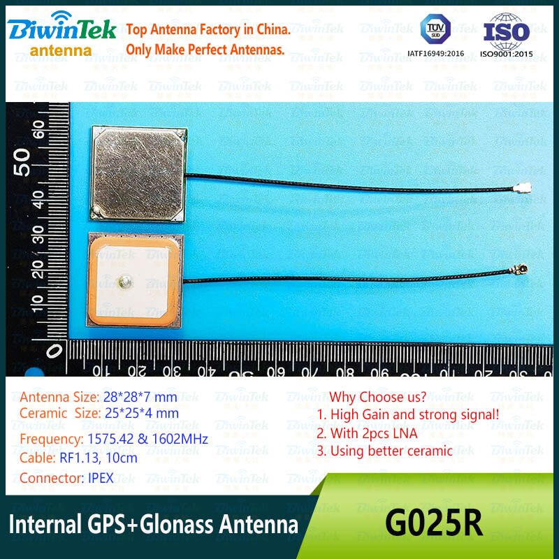 GPS Antenna GNSS BeidouGlonassGalileo External Internal ReceiverVehicleCarNavigation HighGainStrong SMAMale RG174 IP67 Magnet 3M: G025R