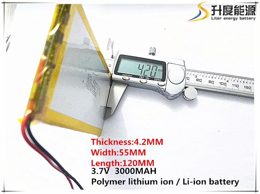 best battery brand 3.7 V lithium polymer battery 3000 mah ultra-thin high-capacity DIY tablet 4255120