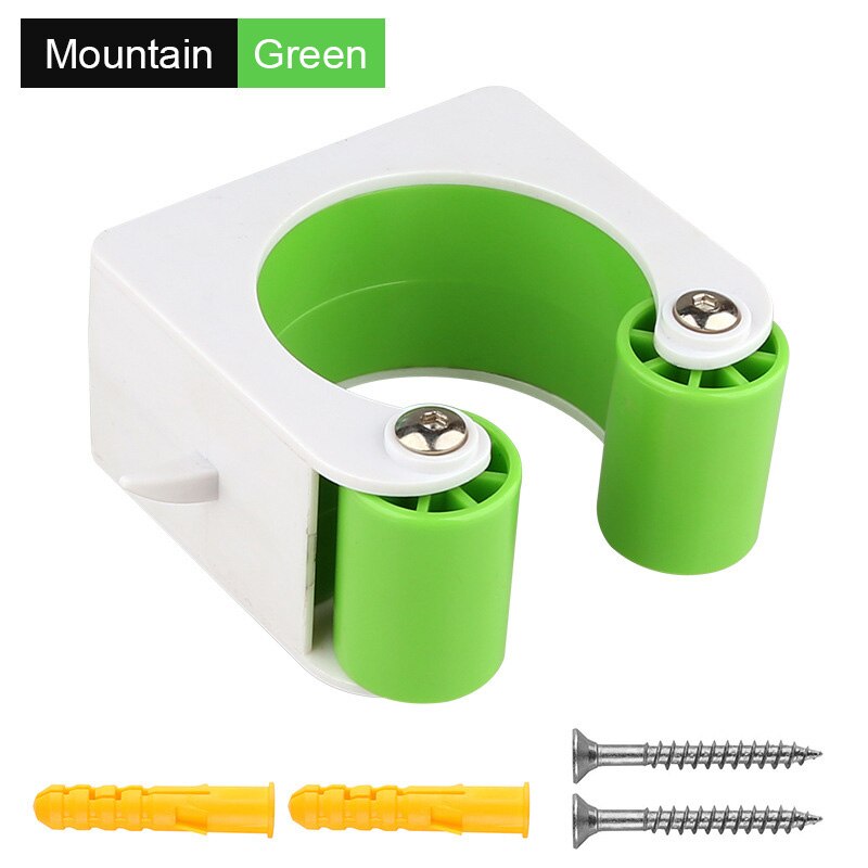Bicycle Parking Rack Portable Mountain Bike Wall Buckle Mount Hook Indoor Screw Vertical Bike Storage Cycling Road Display Stand: Mountain Type Green