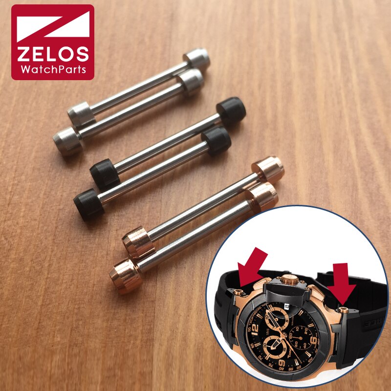 Tige de vis de montre hexagonale intérieure de 28mm, pour tissot race t-sport T048 motoGP, kit de liaisons de montre (rose or, noir, argent)
