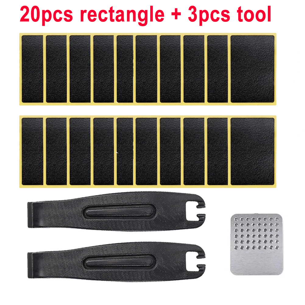10-20 stücke Fahrrad Reifen reparatur werkzeug set Kleber-freies Reifen Patches Fahrrad Reifen Patch Werkzeug Kein-kleber Kleber schnell Trocknend Fahrrad Zubehör: Dark Grau