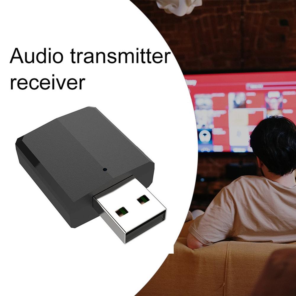 USB Adapter Audio Transmitter Receiver 3-in-1 3.5mm Mini Aux Adapter PC TV Stereo Sound System Headphones Devices