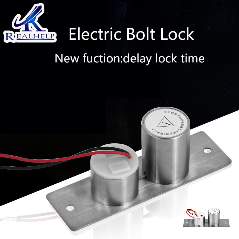 Mini Electric Bolt Lock DC12V Solenoid Electric Door Lock 0.12A Easy to Install Stainless Steel Concealed Install NC