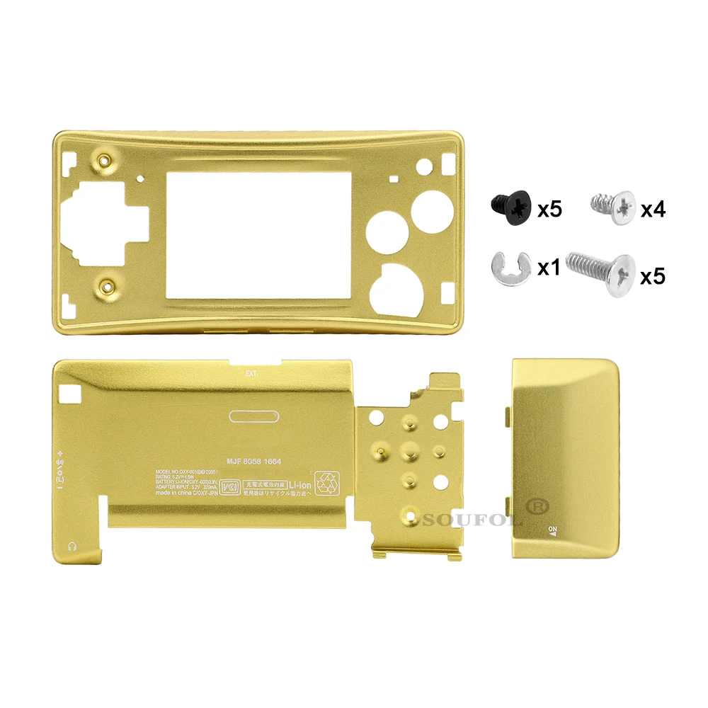 Carcasa de aluminio y Metal para GameBoy Micro, funda para GBM, accesorios de reparación,: LIGHT BLUE