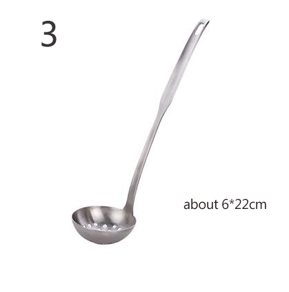 Edelstahl Verdickung Sieb Filter Öl Löffel Griff Suppe Heißen Topf Löffel Küche Gemüse Sieb Kochen Werkzeug: 3