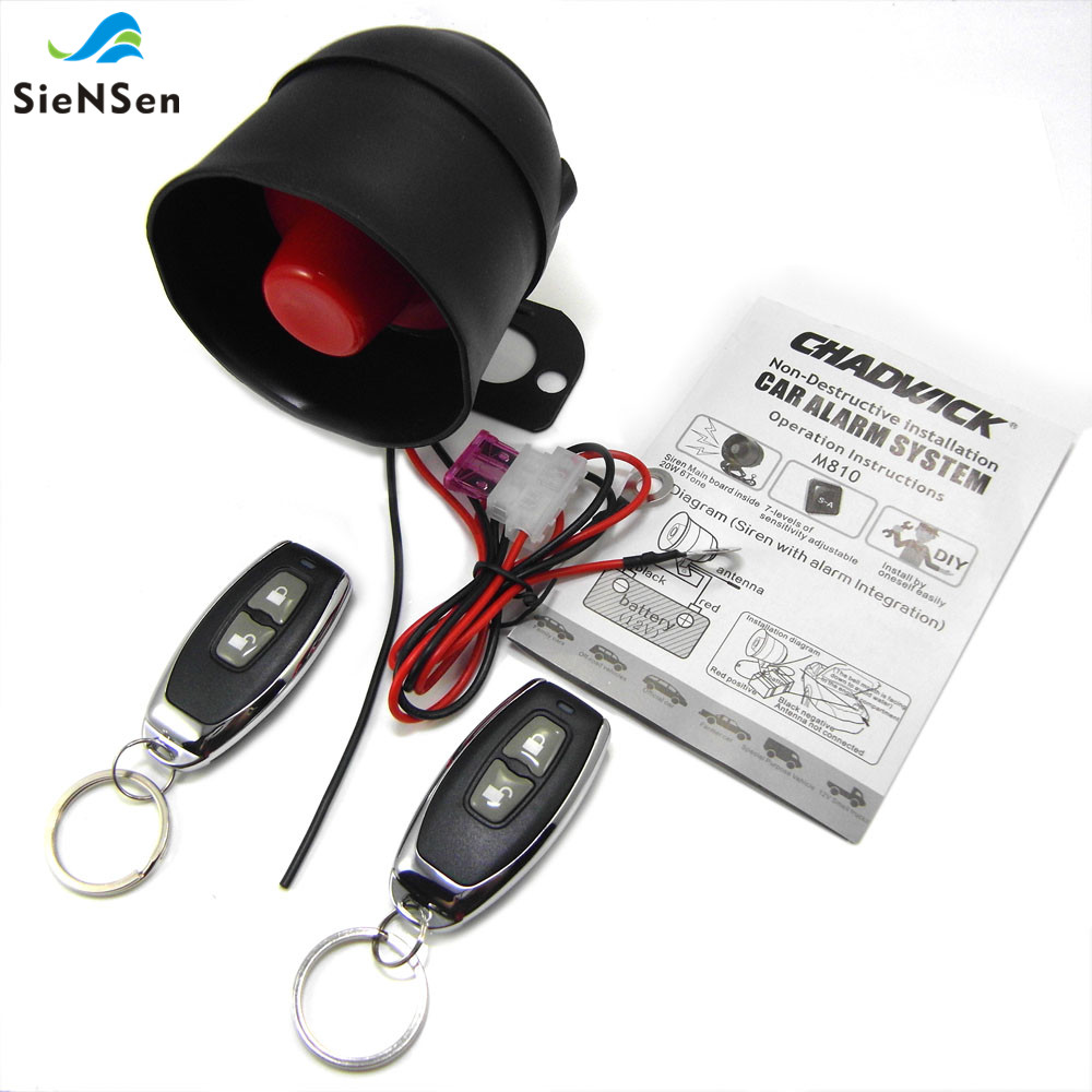 Siensen Universele 12V Auto Alarm Systeem Met Acc/Trillingen/Trunk/Deur Trigger Alarm Functies Eenvoudige Installatie m810: M810-8110