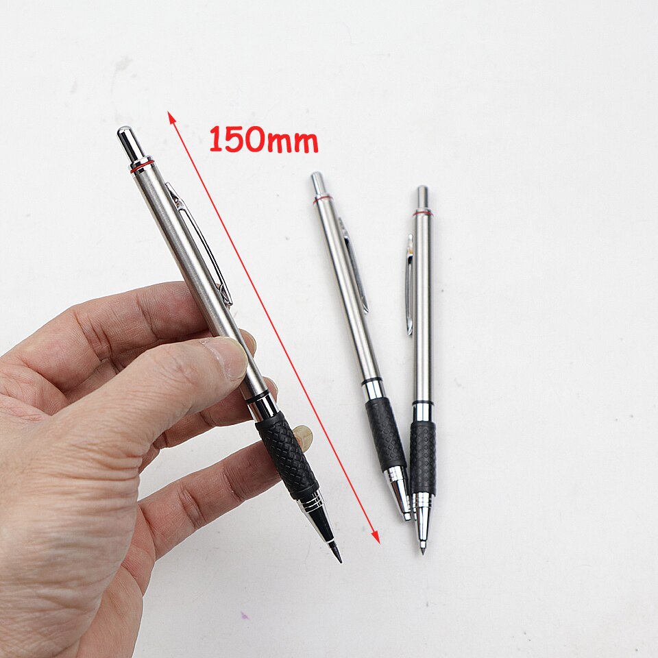 Metal Mechanical Pencil 2.0mm 2B Automatic Pencil Sketch Drawing Send 2 Pencil lead For School Office Stationery