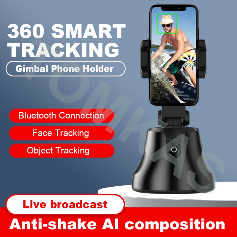 All-in-one Auto Smart Shooting Selfie Stick 360 Rotation Auto Face Tracking Object Tracking Phone Holder Desk Gimbal Stabilizer