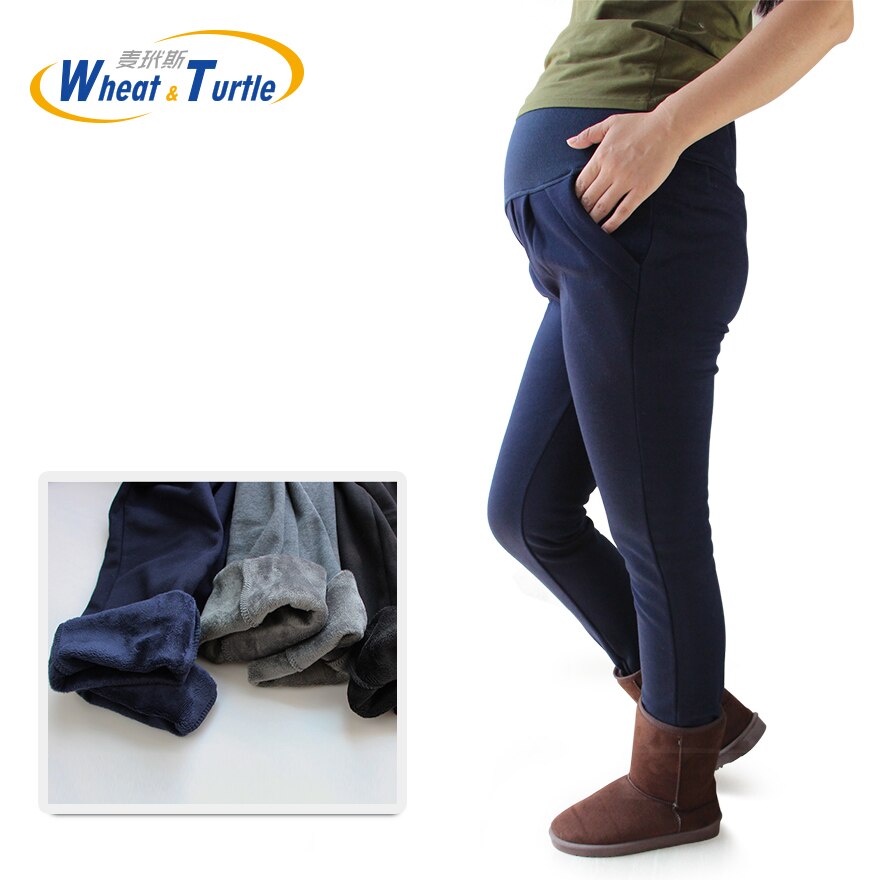 Big Size Winter Maternity Velvet Leggings XL XXL 3XL 4XL Adjustable High Elastic Legging Pants For Pregnant Women Warm Clothes