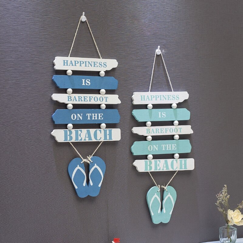 Nautische Decor Houten Muur Decoratieve Hout Teken Strand Plaque Deur Opknoping Decor 37MF