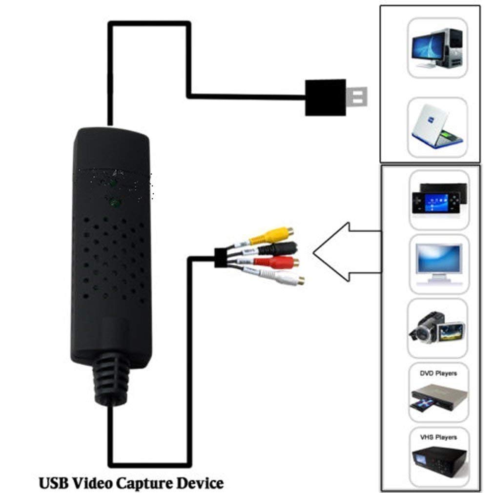 Usb 2.0 Video Capture Card Converter Audio Video Grabber Adapter Tv Tuner Voor Computer Win Xp 7 8 10 Ntsc pal